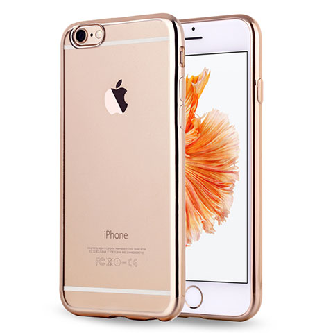Funda Silicona Ultrafina Carcasa Transparente H17 para Apple iPhone 6S Oro