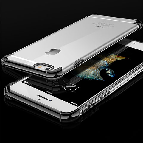 Funda Silicona Ultrafina Carcasa Transparente HC01 para Apple iPhone 6 Negro