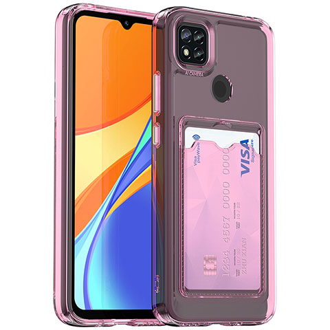 Funda Silicona Ultrafina Carcasa Transparente HD1 para Xiaomi Redmi 9 India Rosa