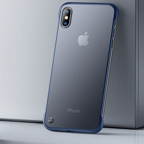 Funda Silicona Ultrafina Carcasa Transparente HT01 para Apple iPhone X Azul
