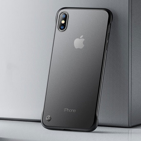 Funda Silicona Ultrafina Carcasa Transparente HT01 para Apple iPhone Xs Negro