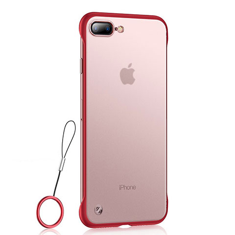 Funda Silicona Ultrafina Carcasa Transparente HT02 para Apple iPhone 8 Plus Rojo