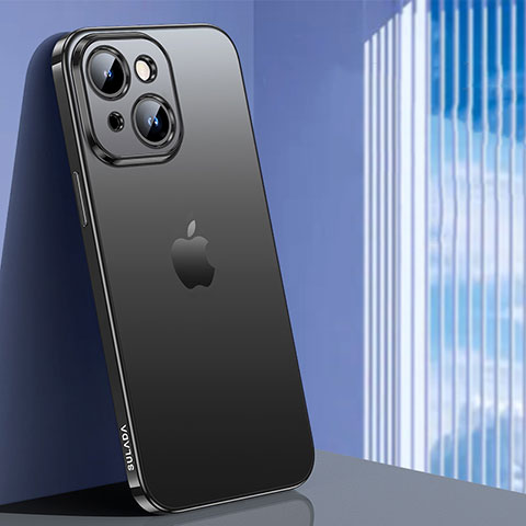 Funda Silicona Ultrafina Carcasa Transparente LD1 para Apple iPhone 14 Negro