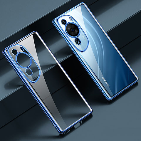 Funda Silicona Ultrafina Carcasa Transparente LD1 para Huawei P60 Art Azul