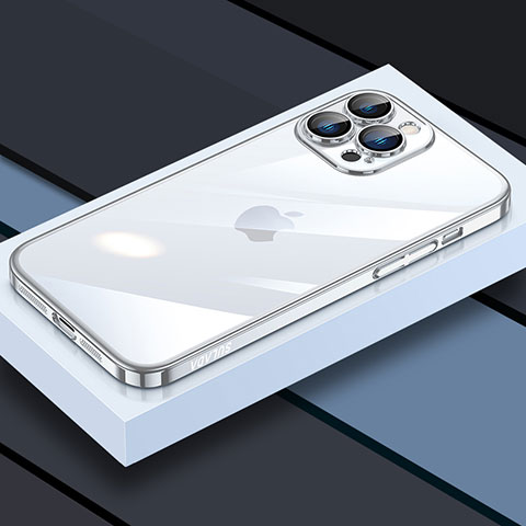 Funda Silicona Ultrafina Carcasa Transparente LD4 para Apple iPhone 13 Pro Plata