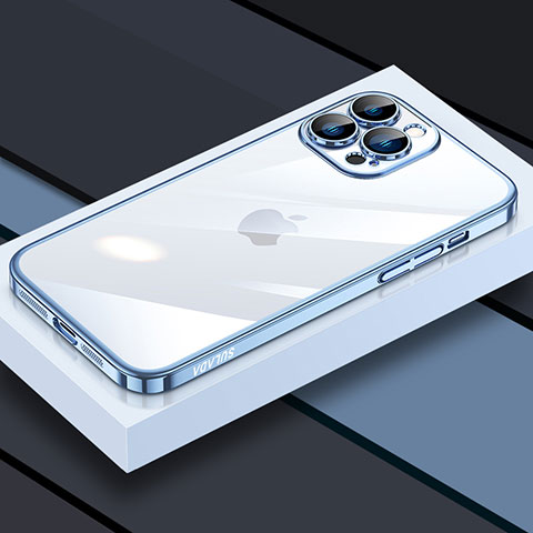 Funda Silicona Ultrafina Carcasa Transparente LD4 para Apple iPhone 14 Pro Azul
