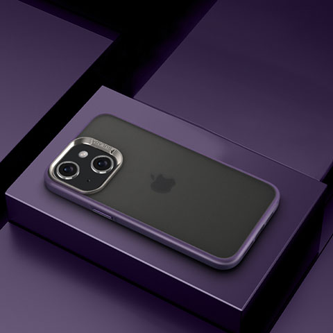 Funda Silicona Ultrafina Carcasa Transparente LD8 para Apple iPhone 14 Morado