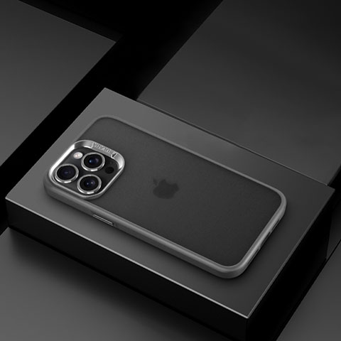 Funda Silicona Ultrafina Carcasa Transparente LD8 para Apple iPhone 15 Pro Gris