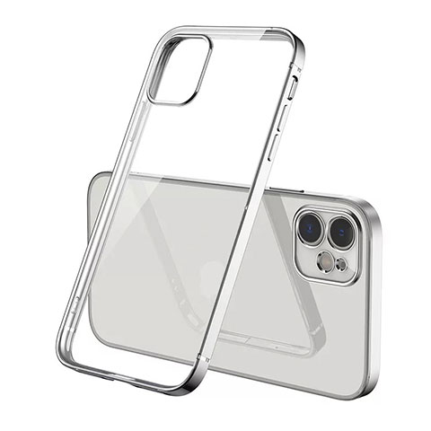 Funda Silicona Ultrafina Carcasa Transparente N01 para Apple iPhone 12 Mini Plata