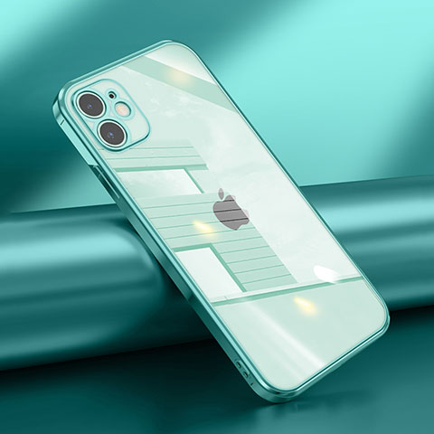 Funda Silicona Ultrafina Carcasa Transparente N02 para Apple iPhone 12 Mini Cian