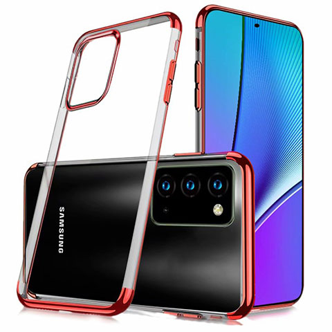 Funda Silicona Ultrafina Carcasa Transparente N02 para Samsung Galaxy Note 20 5G Rojo