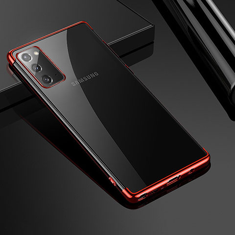 Funda Silicona Ultrafina Carcasa Transparente N03 para Samsung Galaxy Note 20 5G Rojo