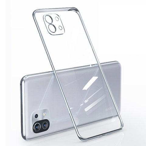 Funda Silicona Ultrafina Carcasa Transparente para Xiaomi Mi 11 5G Plata