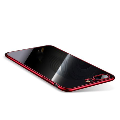 Funda Silicona Ultrafina Carcasa Transparente Q01 para Apple iPhone 8 Plus Rojo