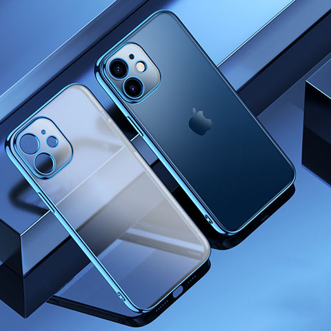 Funda Silicona Ultrafina Carcasa Transparente S01 para Apple iPhone 12 Azul