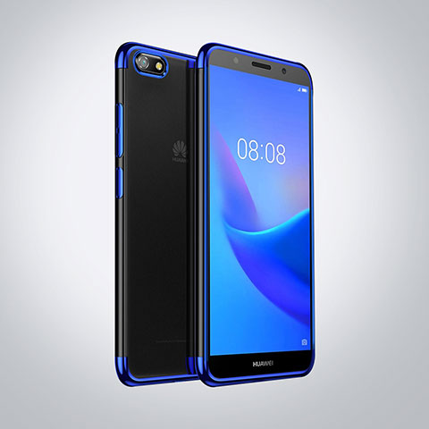 Funda Silicona Ultrafina Carcasa Transparente S01 para Huawei Enjoy 8e Lite Azul