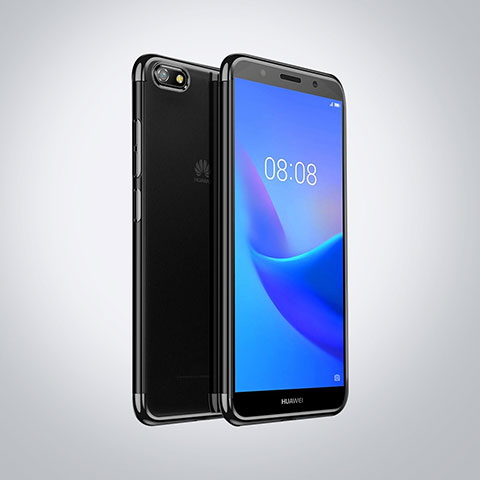 Funda Silicona Ultrafina Carcasa Transparente S01 para Huawei Honor 7S Negro