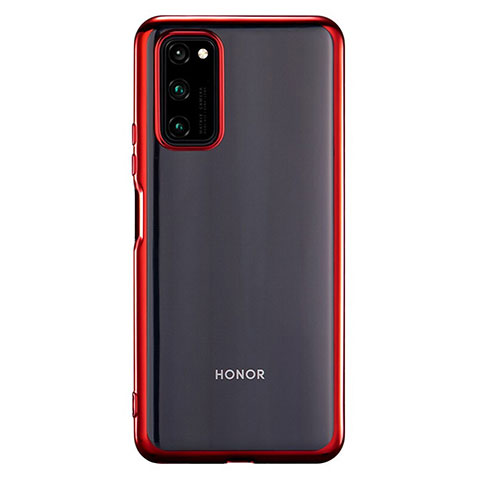 Funda Silicona Ultrafina Carcasa Transparente S01 para Huawei Honor View 30 Pro 5G Rojo