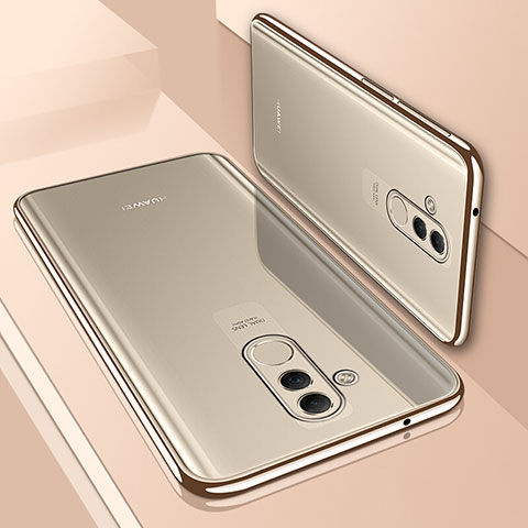 Funda Silicona Ultrafina Carcasa Transparente S01 para Huawei Mate 20 Lite Oro