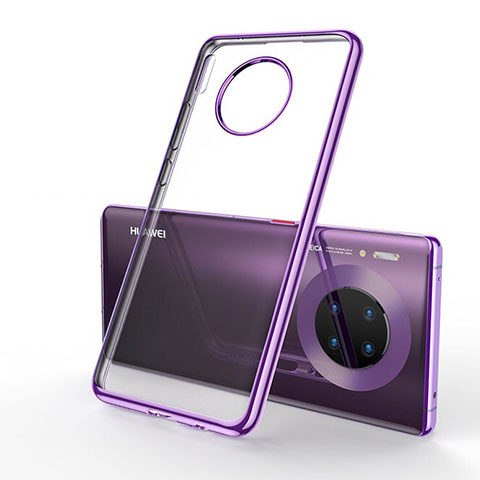 Funda Silicona Ultrafina Carcasa Transparente S01 para Huawei Mate 30 Morado