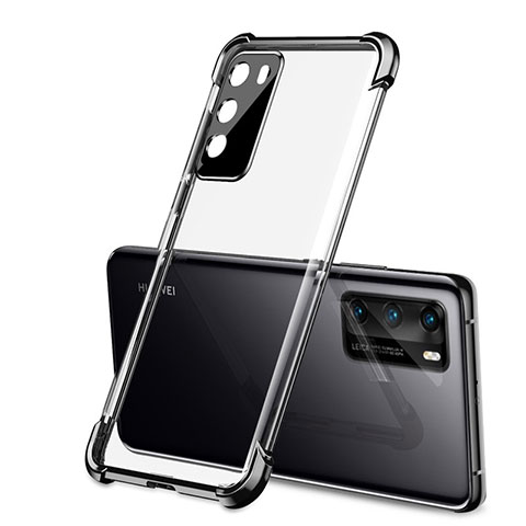 Funda Silicona Ultrafina Carcasa Transparente S01 para Huawei P40 Negro