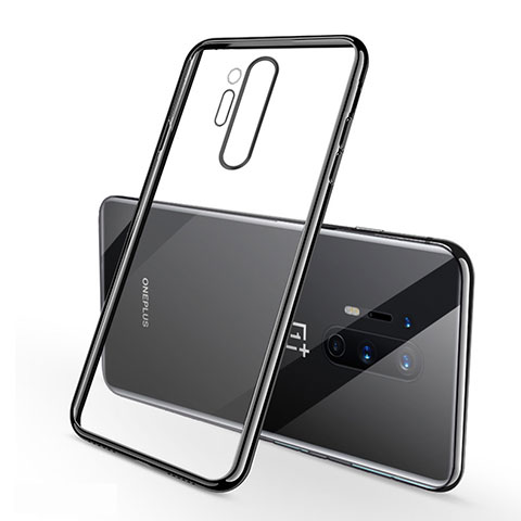 Funda Silicona Ultrafina Carcasa Transparente S01 para OnePlus 8 Pro Negro