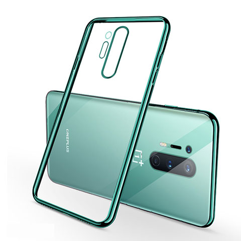 Funda Silicona Ultrafina Carcasa Transparente S01 para OnePlus 8 Pro Verde