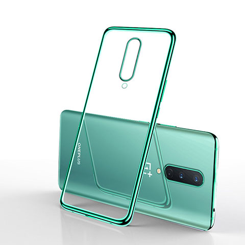 Funda Silicona Ultrafina Carcasa Transparente S01 para OnePlus 8 Verde