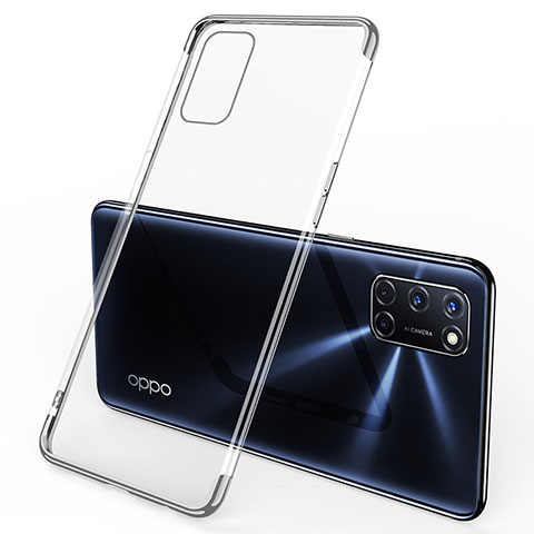 Funda Silicona Ultrafina Carcasa Transparente S01 para Oppo A72 Plata