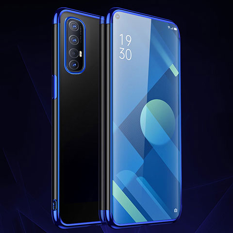 Funda Silicona Ultrafina Carcasa Transparente S01 para Oppo Reno3 Pro Azul