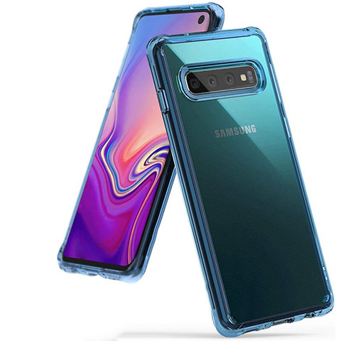 Funda Silicona Ultrafina Carcasa Transparente S01 para Samsung Galaxy S10 5G Azul Cielo