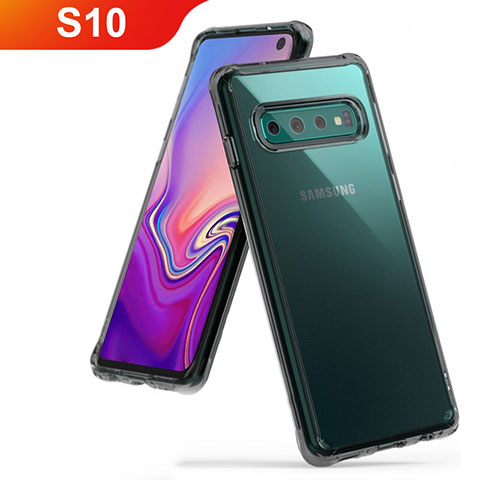 Funda Silicona Ultrafina Carcasa Transparente S01 para Samsung Galaxy S10 5G Gris