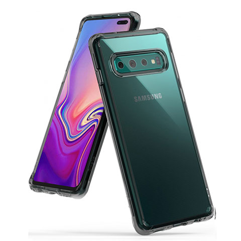 Funda Silicona Ultrafina Carcasa Transparente S01 para Samsung Galaxy S10 Plus Gris