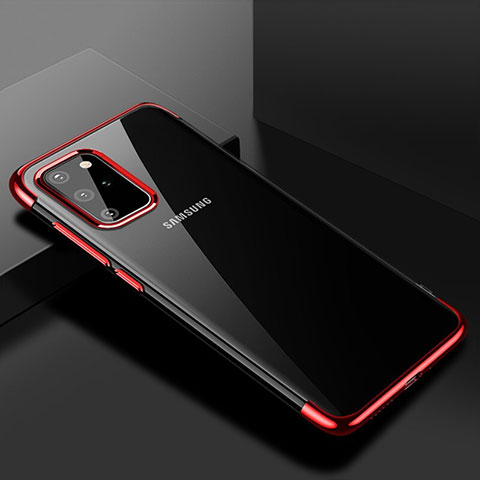 Funda Silicona Ultrafina Carcasa Transparente S01 para Samsung Galaxy S20 Plus Rojo