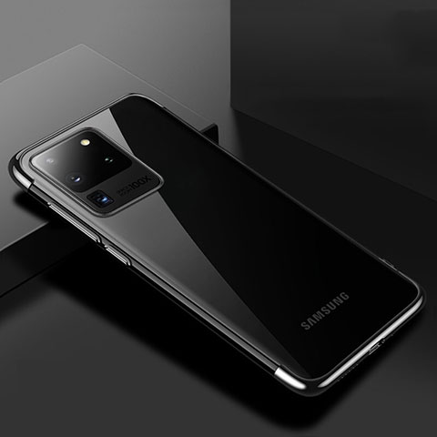 Funda Silicona Ultrafina Carcasa Transparente S01 para Samsung Galaxy S20 Ultra Negro