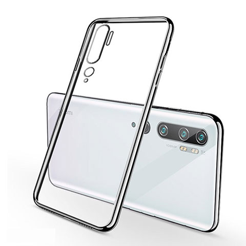 Funda Silicona Ultrafina Carcasa Transparente S01 para Xiaomi Mi Note 10 Pro Plata