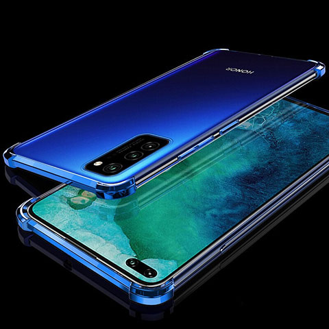 Funda Silicona Ultrafina Carcasa Transparente S02 para Huawei Honor View 30 Pro 5G Azul