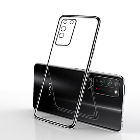 Funda Silicona Ultrafina Carcasa Transparente S02 para Huawei Honor X10 5G Negro