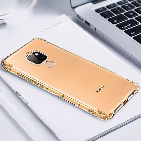 Funda Silicona Ultrafina Carcasa Transparente S02 para Huawei Mate 20 Oro