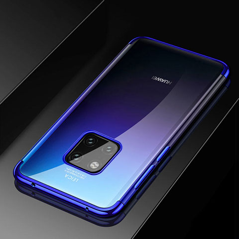 Funda Silicona Ultrafina Carcasa Transparente S02 para Huawei Mate 20 Pro Azul