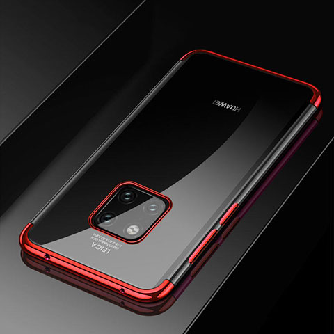 Funda Silicona Ultrafina Carcasa Transparente S02 para Huawei Mate 20 Pro Rojo