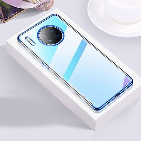 Funda Silicona Ultrafina Carcasa Transparente S02 para Huawei Mate 30 5G Azul