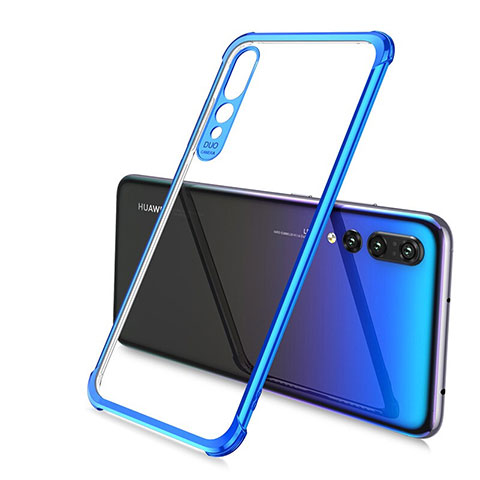 Funda Silicona Ultrafina Carcasa Transparente S02 para Huawei P20 Pro Azul