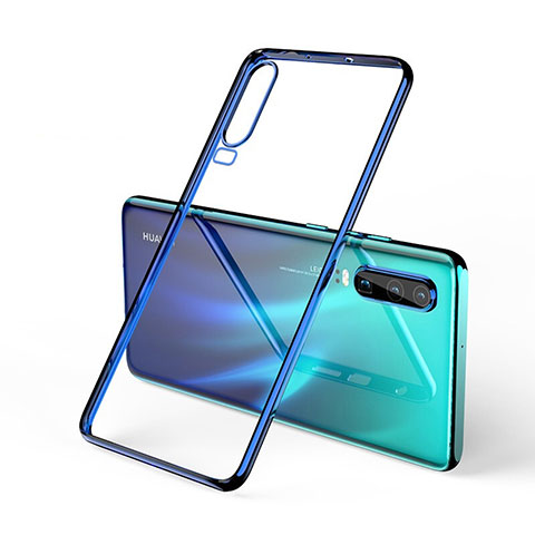 Funda Silicona Ultrafina Carcasa Transparente S02 para Huawei P30 Azul