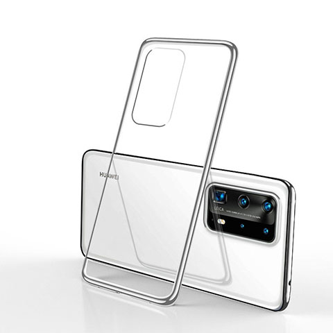 Funda Silicona Ultrafina Carcasa Transparente S02 para Huawei P40 Pro Plata
