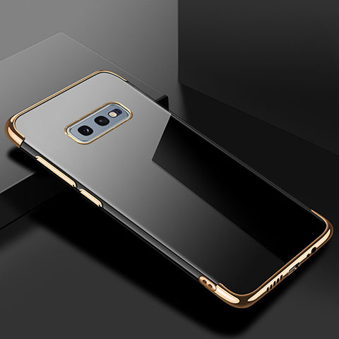 Funda Silicona Ultrafina Carcasa Transparente S02 para Samsung Galaxy S10e Oro