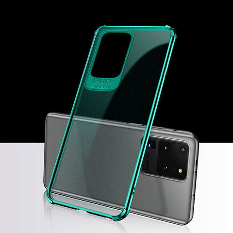 Funda Silicona Ultrafina Carcasa Transparente S02 para Samsung Galaxy S20 Ultra Verde