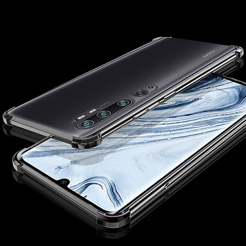Funda Silicona Ultrafina Carcasa Transparente S02 para Xiaomi Mi Note 10 Pro Negro