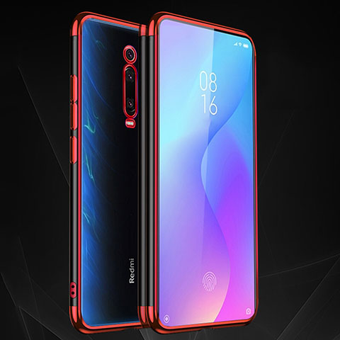 Funda Silicona Ultrafina Carcasa Transparente S02 para Xiaomi Redmi K20 Pro Rojo