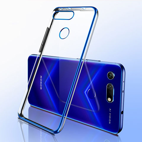 Funda Silicona Ultrafina Carcasa Transparente S03 para Huawei Honor V20 Azul